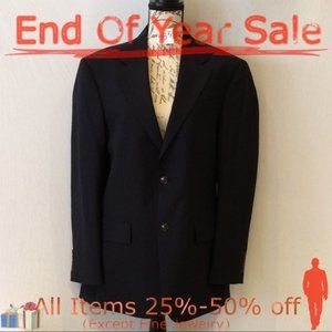 Men’s Navy Wool Lined Coat